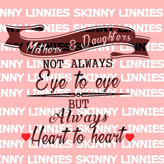 Download Mothers and Daughters heart to heart cutting file SVG | Etsy