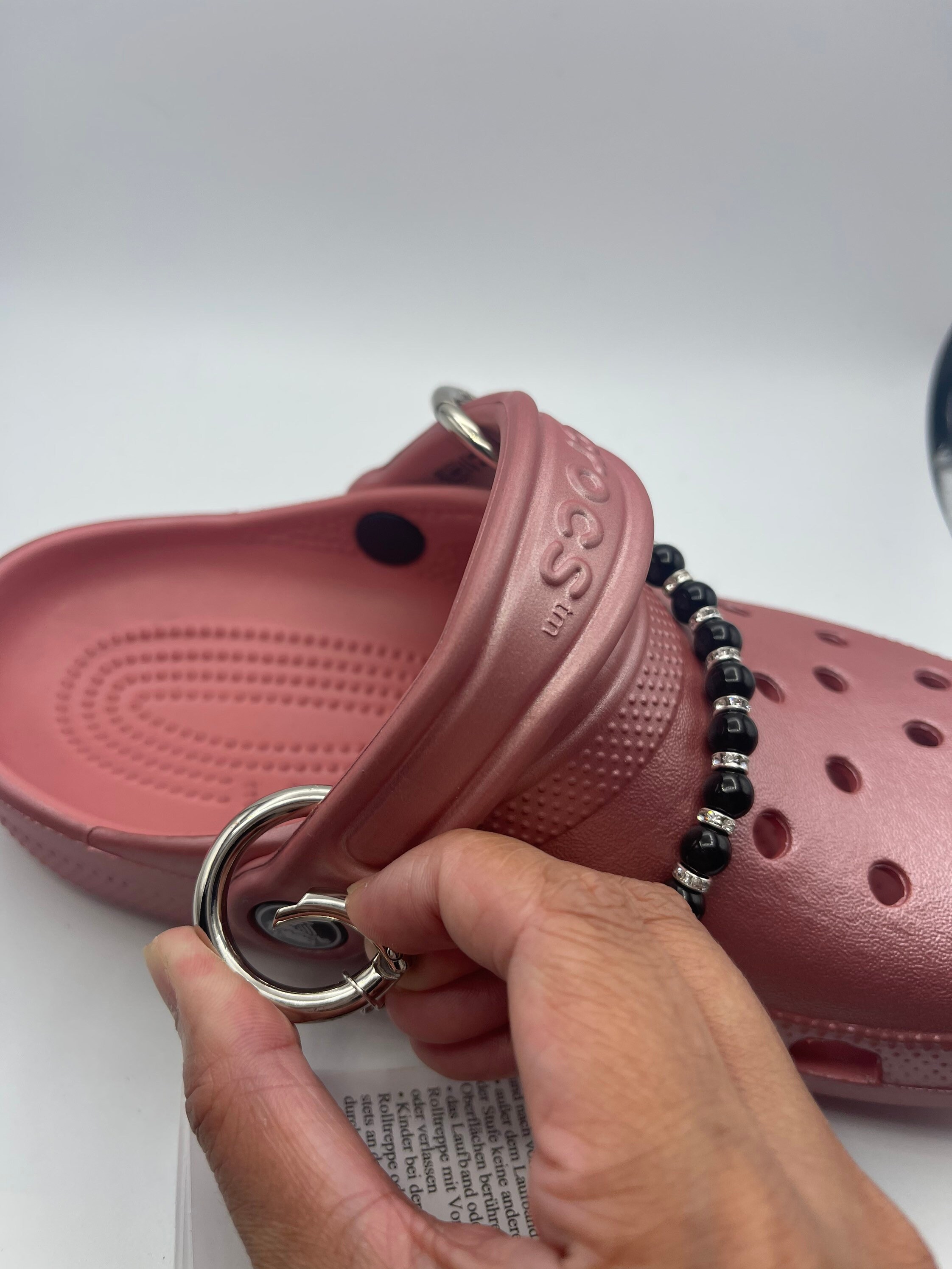 Crocs bracelet chain interchangeable without damage in black Etsy