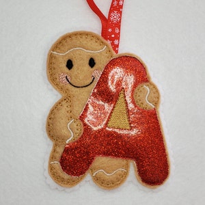 Alphabet Gingerbread Man Ornament