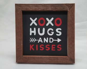 Primitive Rustic farmstyle Valentine framed saying