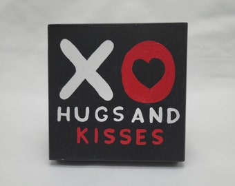 XO Hugs And Kisses Unframed valentine decor valentine table