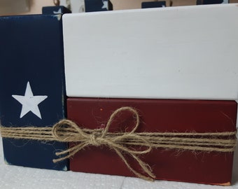 Wooden Texas Flag