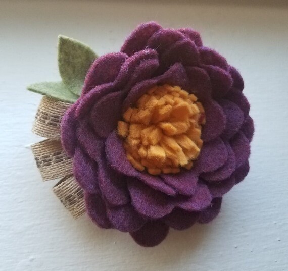 Prickly Purple Hair Flower Etsy