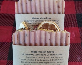 Strawberry Lemonade Goat Milk Soap