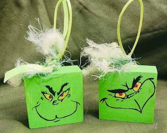 Grinch-like Christmas Ornament