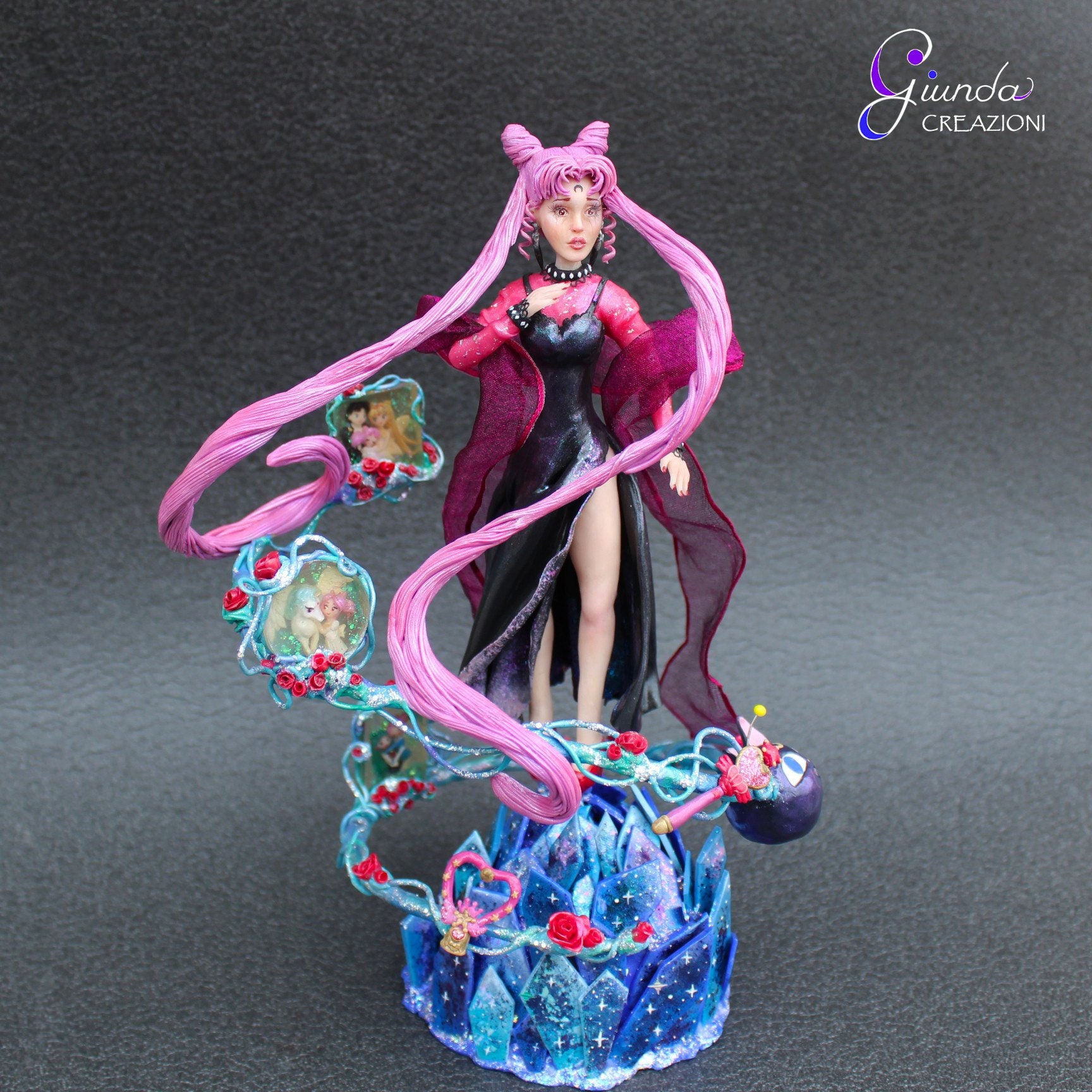 black lady様 Black Lady Figurine Executed Entirely by Hand, With Polymer Clay