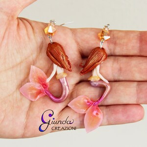 Mermaid earrings, handmade in polymer clay fimo image 2