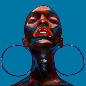 Schwarze Kunst | Afro Frau | Schwarze Kunst | Pop-Art | Abstrakter Druck | afroamerikanische Kunst | Wandbild Wohnzimmer | Wandbild | Fertig zum Aufhängen.