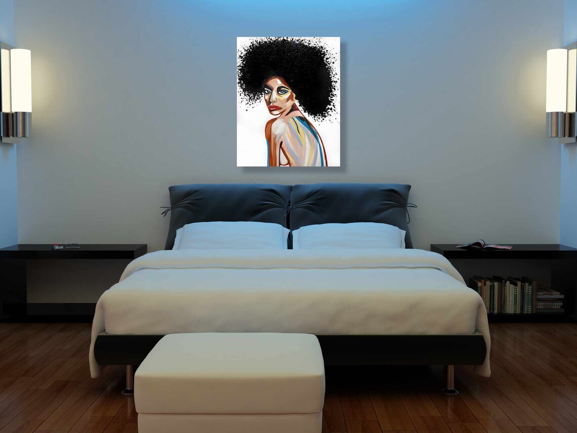 Black Art Black Girl Art Bohemian Wall Decor Modern Home - Etsy