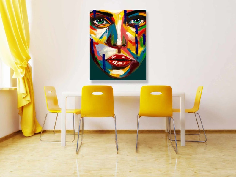Modern Art Living Room Wall Art Ready to Hang Canvas Print Etsy
