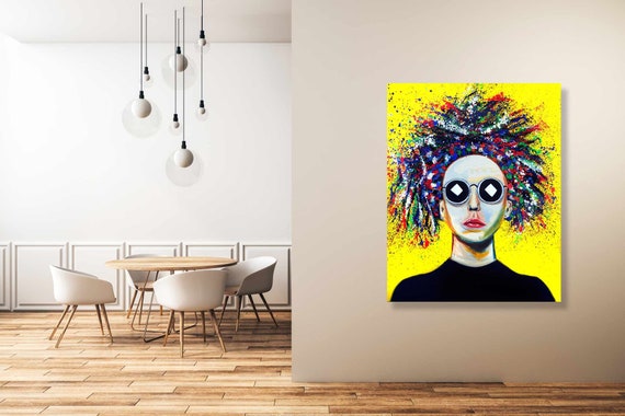 Pop Art Canvas Print: Colorful Woman, Modern Home Decor - Etsy