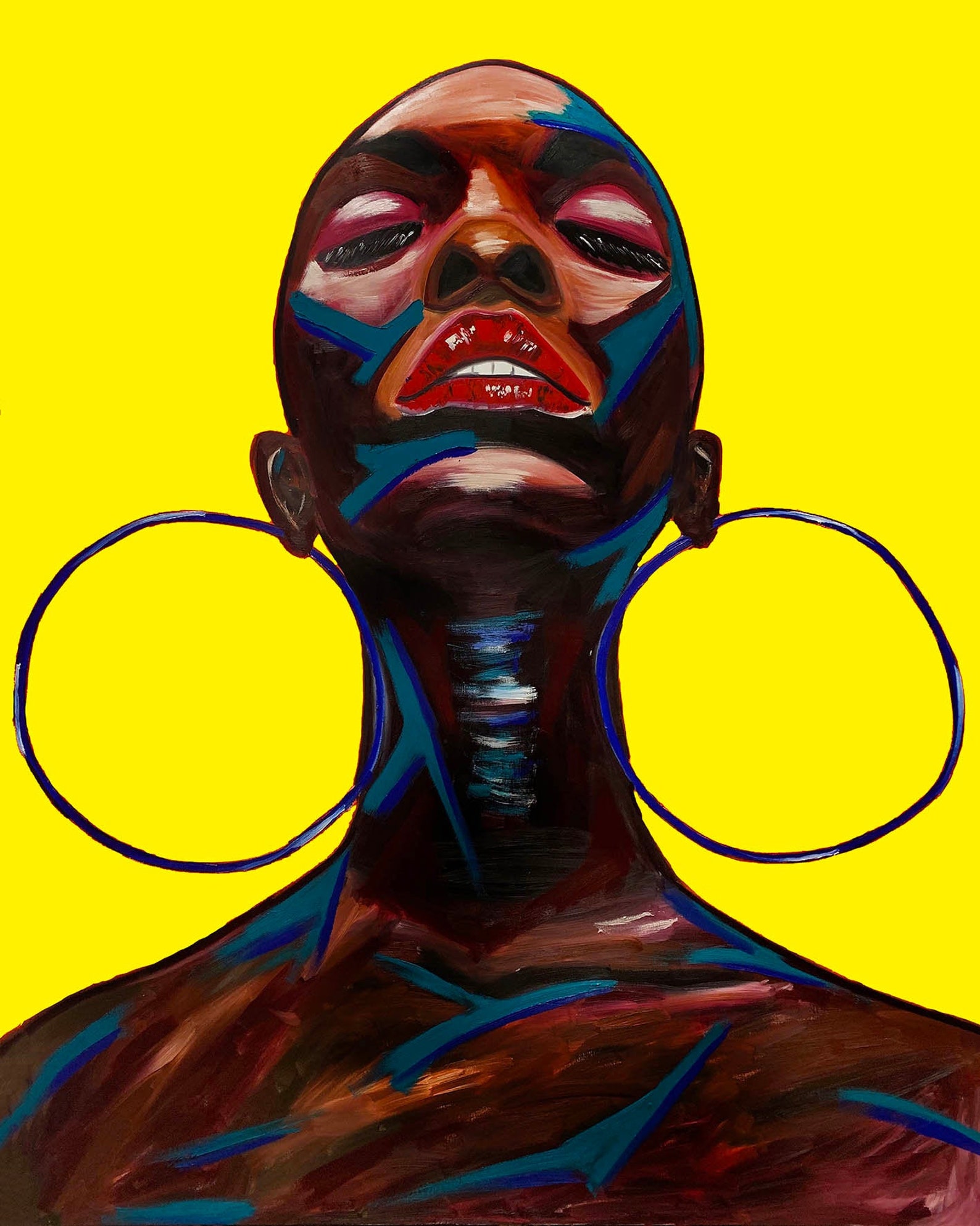 Schwarze Kunst Afro Frau WandKunstDekor Druck auf ROLLED Etsy