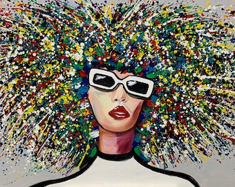 Print On Canvas| ROLLED CANVAS |Pop Art | Abstract Painting | Abstract Print | Painting Print | Abstract | Wall Print | Itay Magen