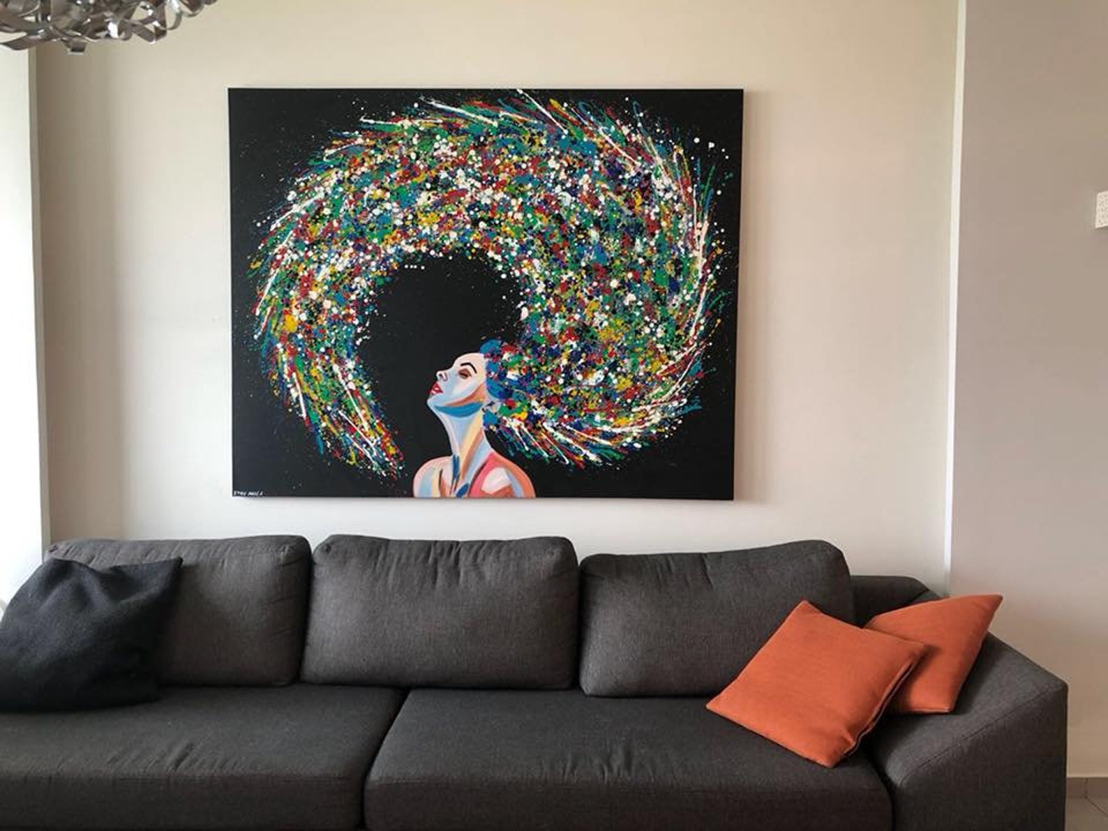 Abstract Woman Portrait Woman Wall Art Canvas Print Etsy