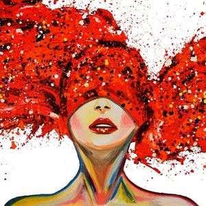 Abstract Woman Canvas Print: Modern Pop Art Wall Decor