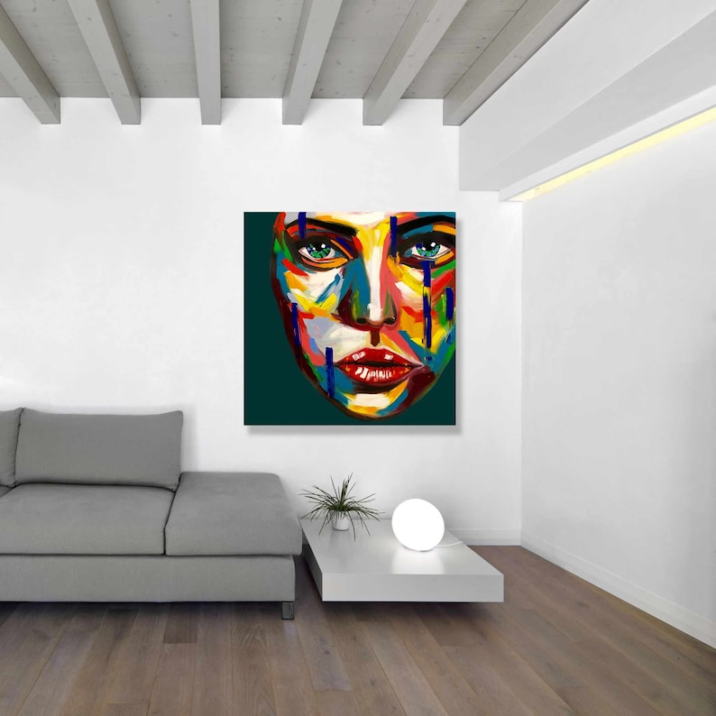 Print on Canvas Pop Art Abstract Painting Abstract Print Etsy Israel