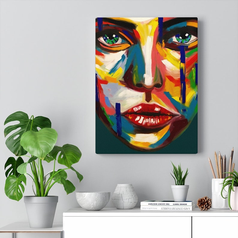 Modern Art Living Room Wall Art Ready to Hang Canvas Print - Etsy