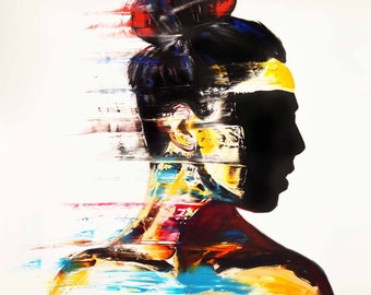 Print On Canvas| Pop Art | Abstract Painting | Abstract Print | Painting Print | Abstract | Wall Print | Itay Magen.