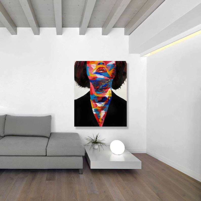 Large Wall Art Ready to Hang Canvas Print Modern Art Living Etsy Israel