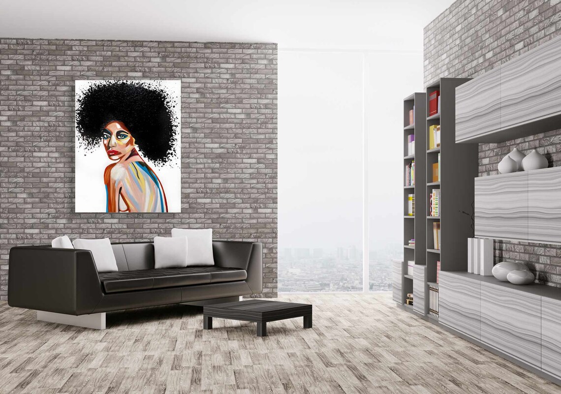 African American Art Decor Black Art Print on ROLLED Canvas Etsy