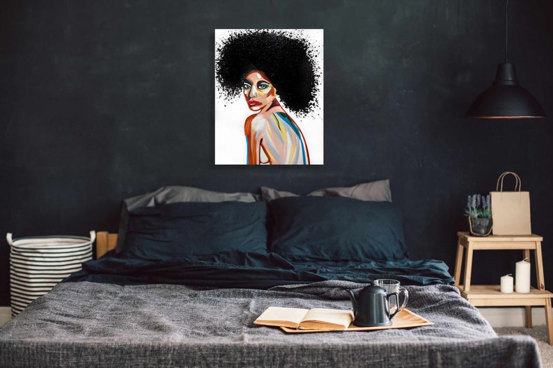 African American Art Decor Black Art Print on ROLLED Canvas Etsy