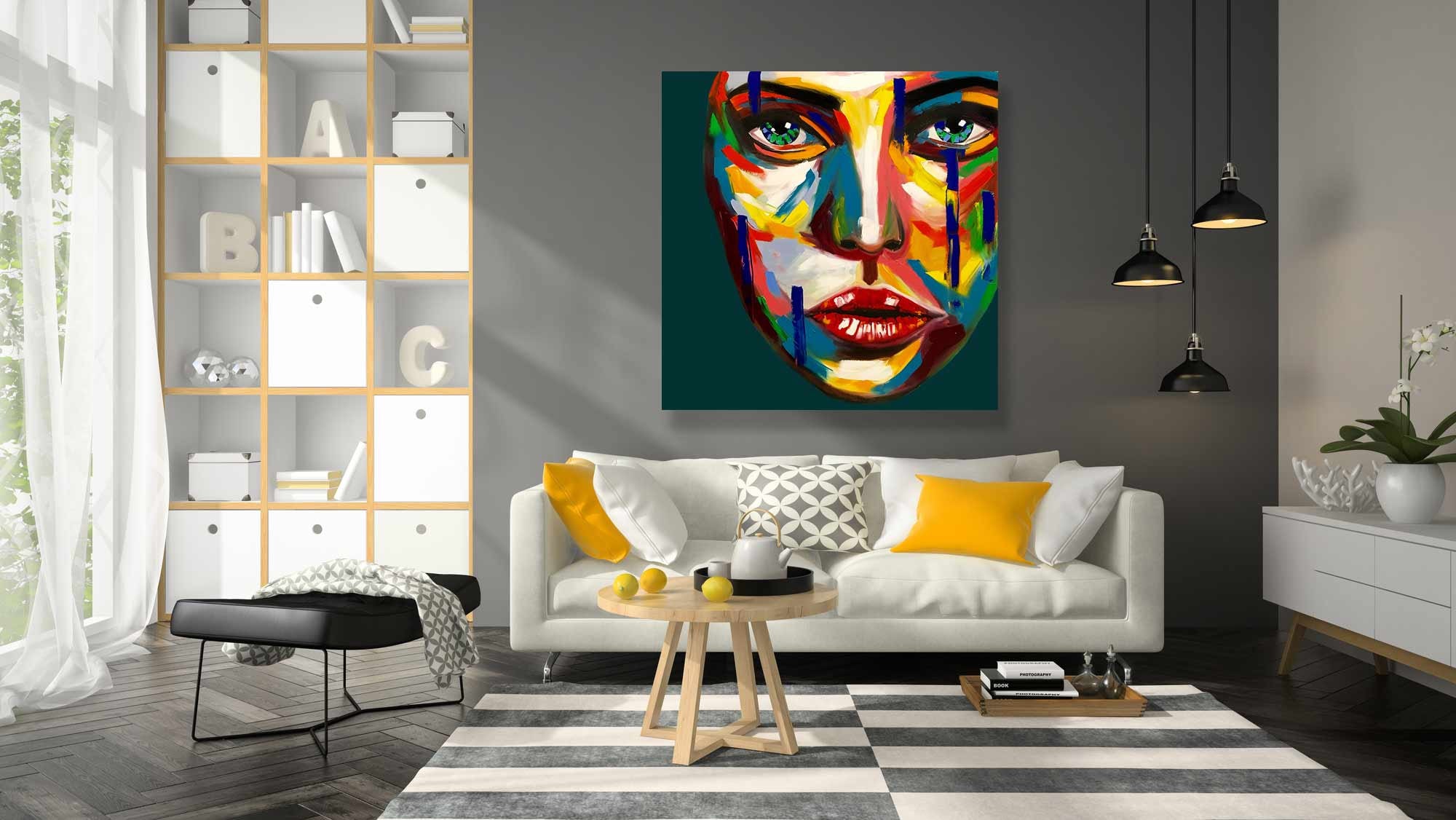 Print on Canvas Pop Art Abstract Painting Abstract Print - Etsy Israel
