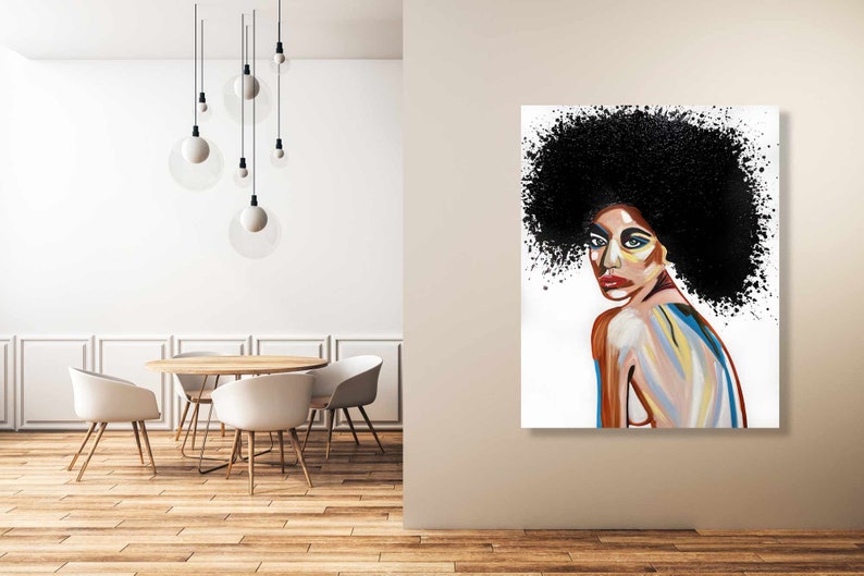 African American Art Decor Black Art Print on ROLLED Canvas Etsy