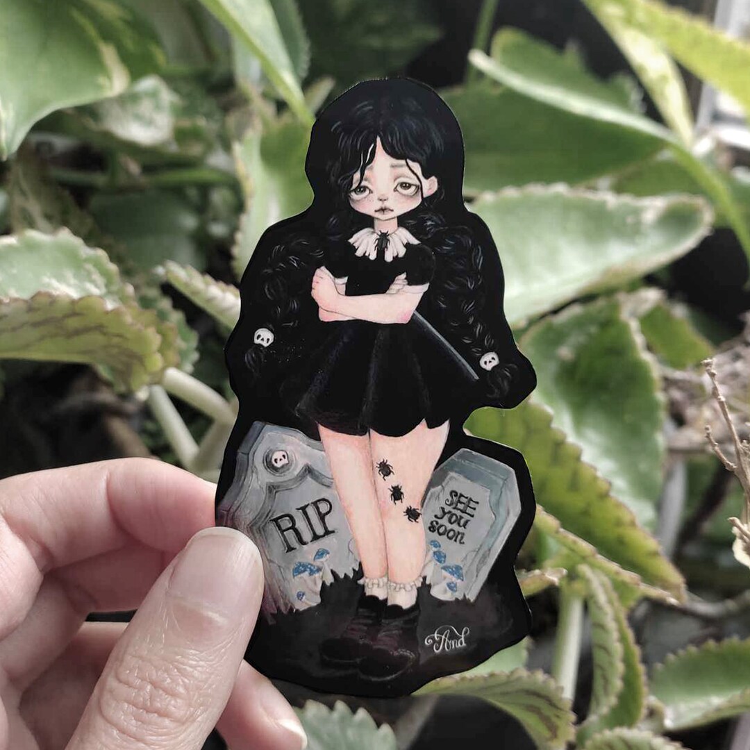 Sticker Goth Girl - Etsy