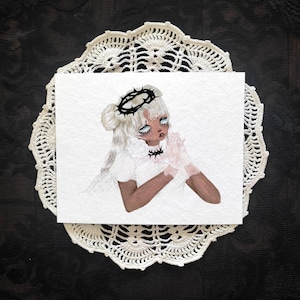 Carte postale, petit print angel core