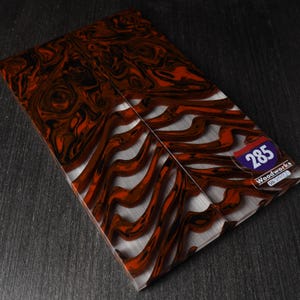 Guancette per coltelli in resina fusa: Ripple Shadow. Set da 2 pezzi.