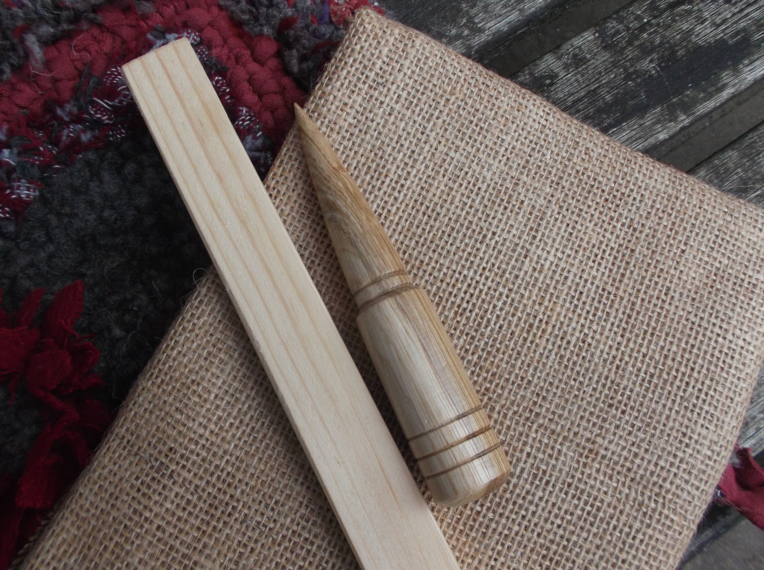 Oak Rag Rug Proddy Hessian & Cutting gauge Etsy