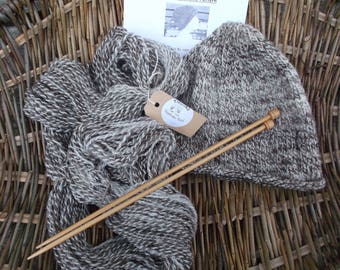 Knitting Kit Knit your own Beanie with handspun wool