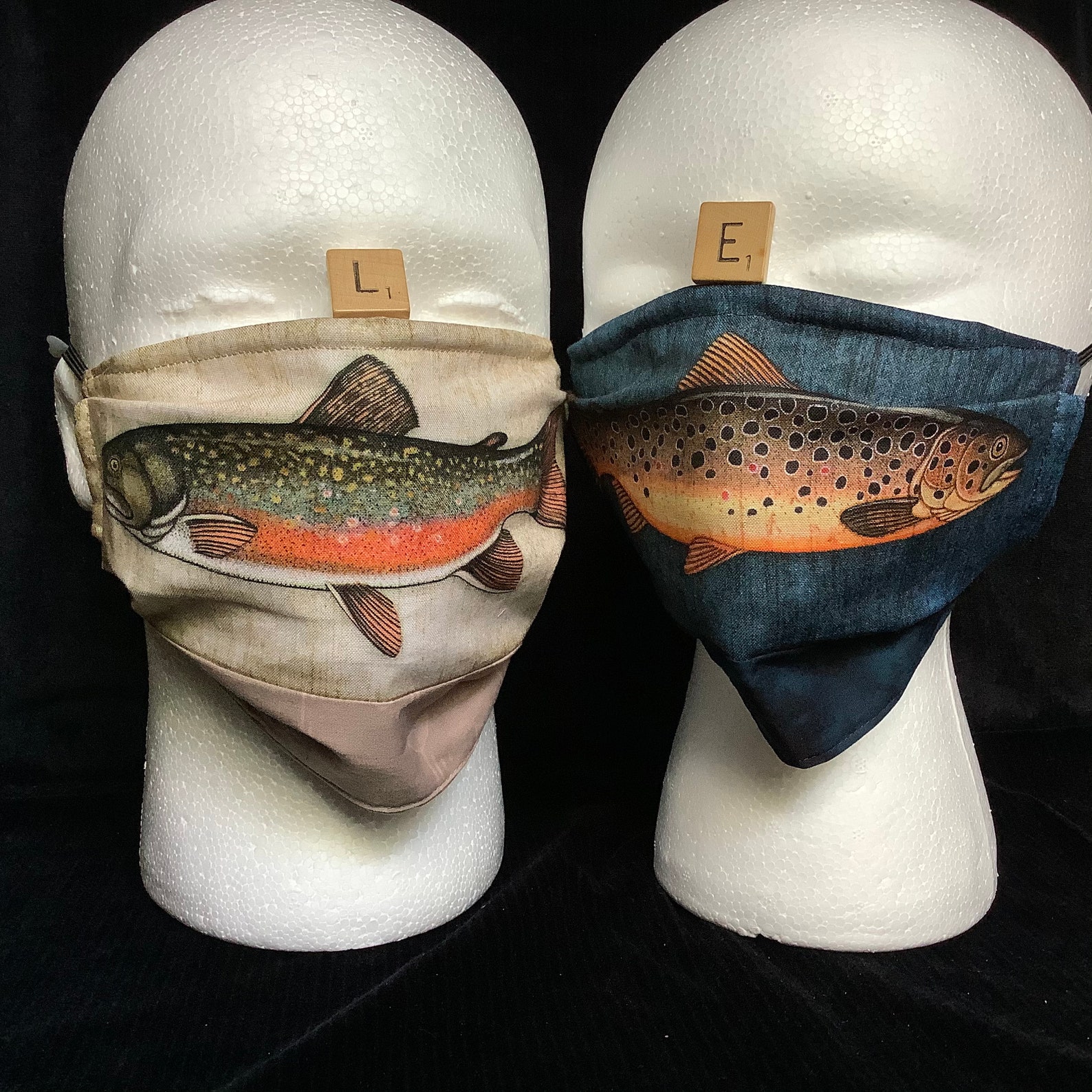 Fishing Face Mask Trout Face Mask Bass Grayling Salmon Fish Etsy