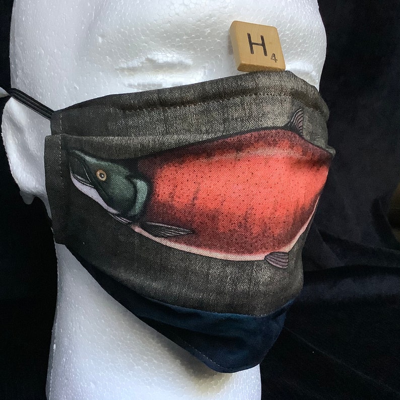 Fishing Face Mask Trout Face Mask Bass Grayling Salmon Fish Etsy
