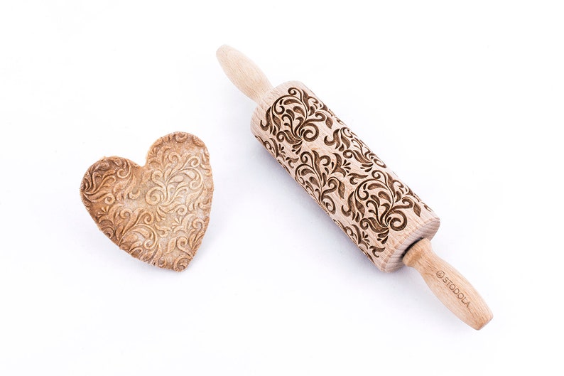 embossing roller. Folk Deco Junior rolling pin for cookies
