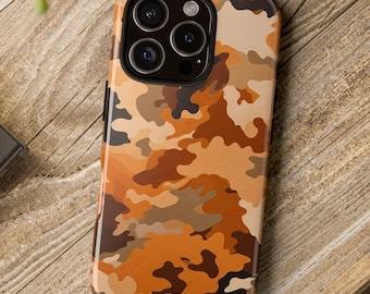 Tan Camouflage Phone Case, Hunting Phone Case, Camping Phone Case, Outdoors Phone Case, iPhone Case, Samsung Phone Case
