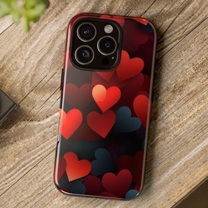 Hearts Phone Case, Valentines Day Phone Case, Gift for Her Phone Case, Anniversay Phone Case, iPhone Case, Samsung Phone Case