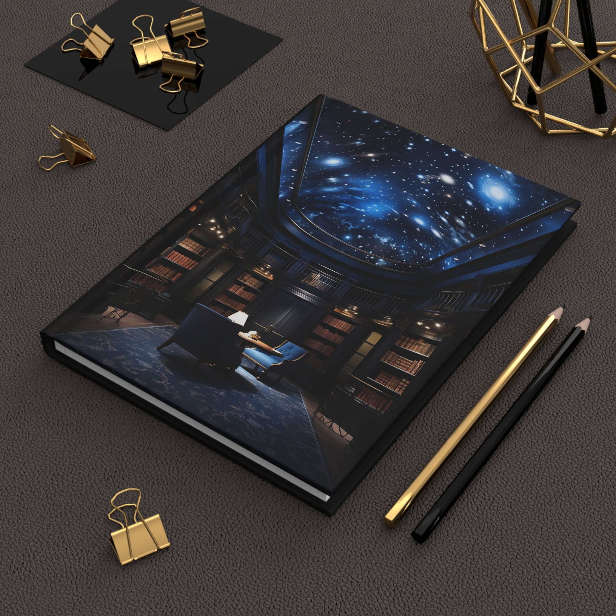 Hardcover Starry Night Reading Room Journal, Dark Academia Journal, Witchy Journal, Cottagecore