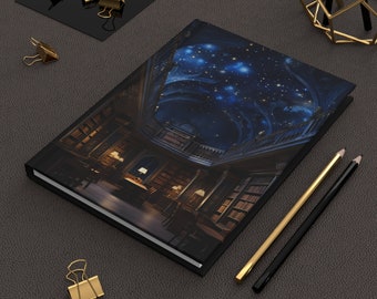 Hardcover Starry Night Library Journal