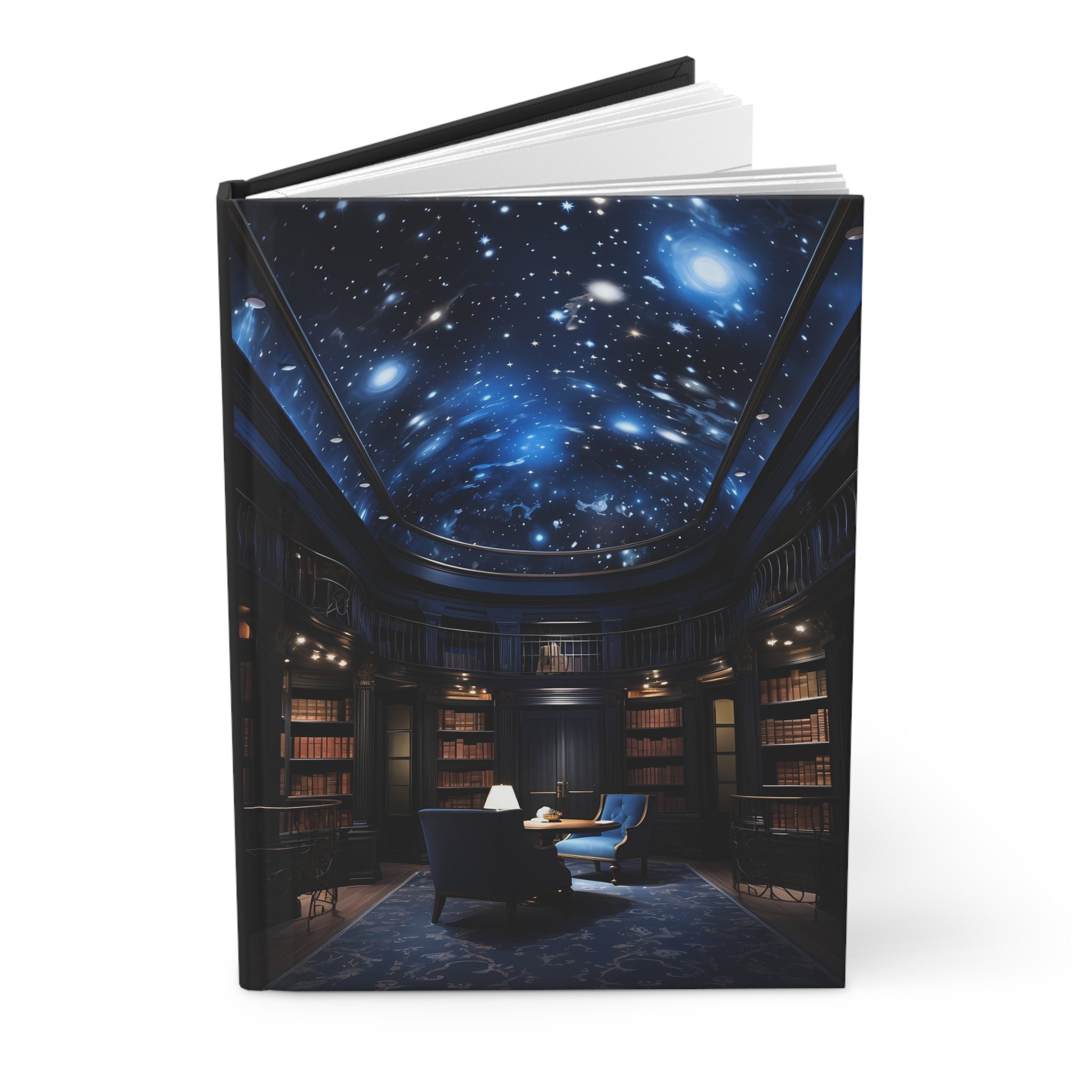 Hardcover Starry Night Reading Room Journal, Dark Academia Journal, Witchy Journal, Cottagecore