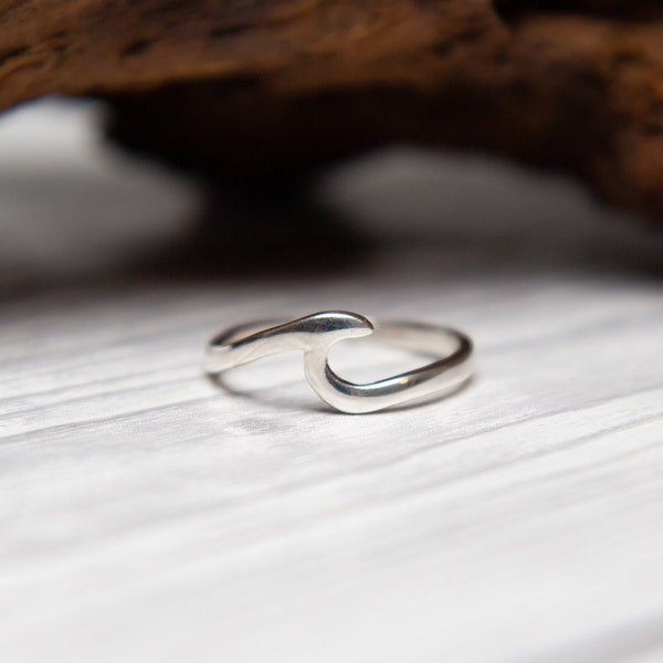 Wave Ring- Solid Sterling Silver 925, Boho Silver Stacking Rings, Infinity Rings, Stacking Silver Rings, Dainty Stacking Rings, Gift Rings