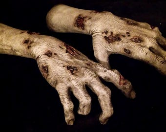 Zombie Prop Hands (One Pair). Life Size, Walking Dead, Resident Evil, Night of the Living Dead.