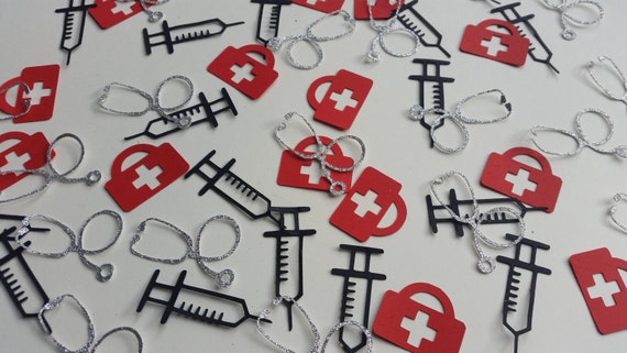 Nurse Confetti Medical Confetti Nurse Party Decorations Etsy