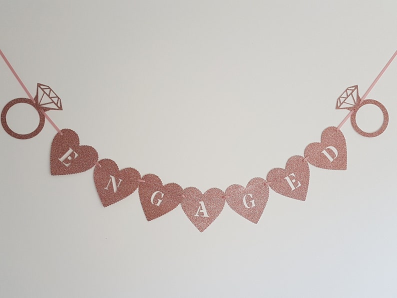Engagement Banner.rose Gold Engaged Banner.rose Gold Etsy UK