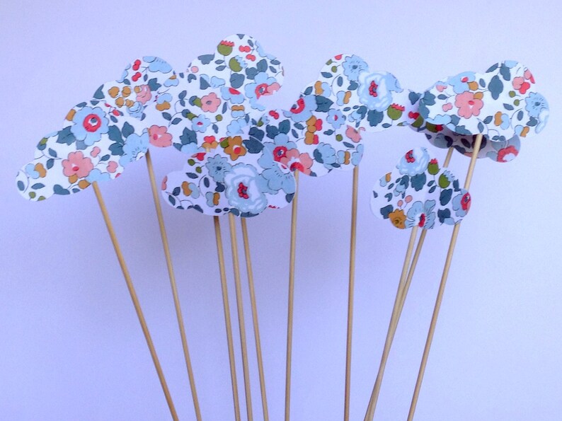 Pic cloud liberty betsy porcelain blue for your table decoration for baptism handmade wedding communion..