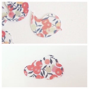 50 o 100 coriandoli Liberty Wiltshire a forma di uccello o nuvola per decorazioni da tavola, battesimo, comunione, matrimonio fatti a mano