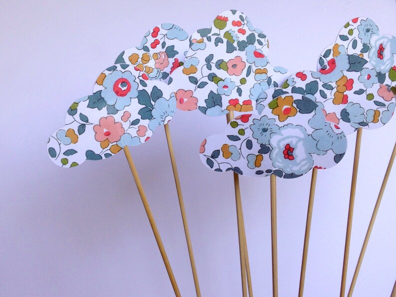 Pic cloud liberty betsy porcelain blue for your table decoration for baptism handmade wedding communion..