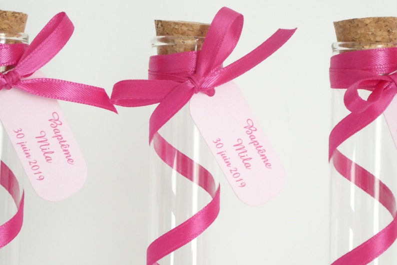 Tube à essai pour dragées en verre pour baptême communion | Etsy France