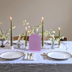 Acrylic wedding table numbers, wedding table numbers Floral wedding table Numbers, Table number signs