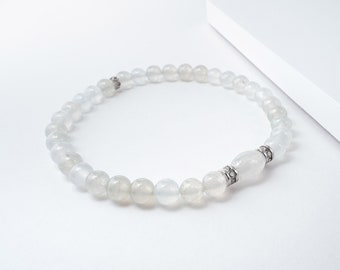 ELSA Jadeite Bracelet Icy Type A Natural Bracelet Authentic Natural Jadeite 5mm String Bead Bracelet